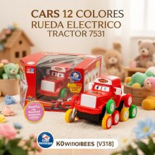 CARS 12 COLORES RUEDA ELECTRICO TRACTOR 7531 (V315)